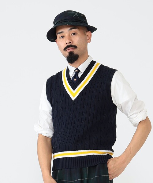 ✴︎ Alan paine アランペイン リバーシブル ニットベスト 定価3万