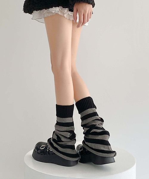 mosox レッグウォーマー 「MOSOX」ボーダーレッグウォーマー