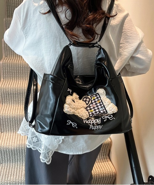 gossip!ロサンゼルス ショルダーバッグ バッグ Y2K 3D刺繍 くまマルチ