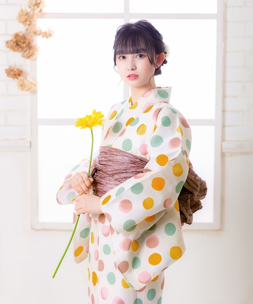 KIMONOMACHI 浴衣 レディース セパレート浴衣 3点セット 浴衣 簡単 (二