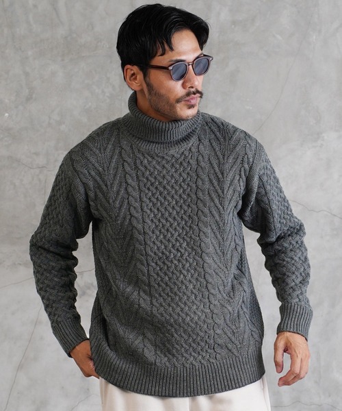 roshell（ロシェル） セーター ニット ローゲージ タートルネック