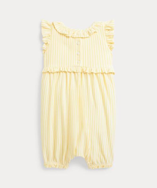 新品】【女の子】ラルフローレン ロンパース ショートオール デニム風