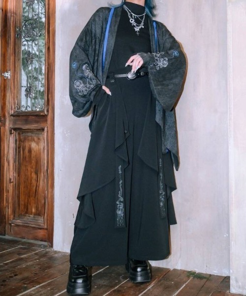 パンツ チャイナ袴ワイドガウチョパンツ メンズ レディース : ZOZOTOWN