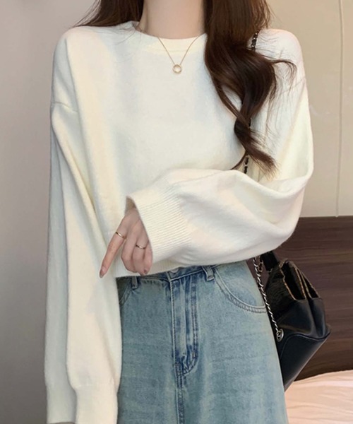 Girly Doll（ガーリードール） ニット セーター クロップド丈クルー