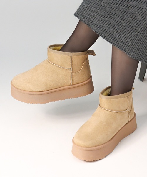 Dedes（デデス） ブーツ 軽量厚底 ユニセックス ムートンブーツ メンズ