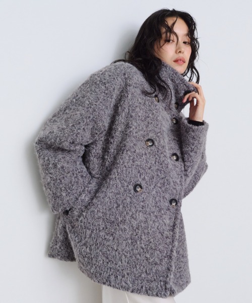 Shelly island（シェリーアイランド） コート アウター 2WAYシャギー