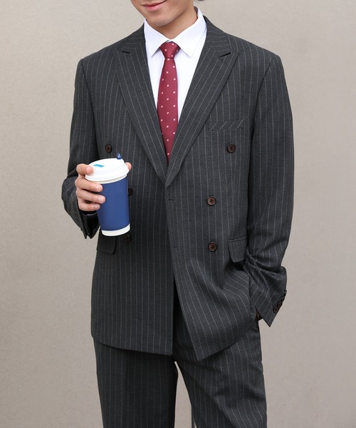 Cloudstyle セットアップ 「Cloudstyle」ストライプ ダブルブレスト