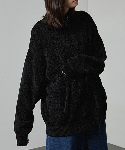 カーディガン 「Alfred Alex」chenille yarn drivers knit / オーバー