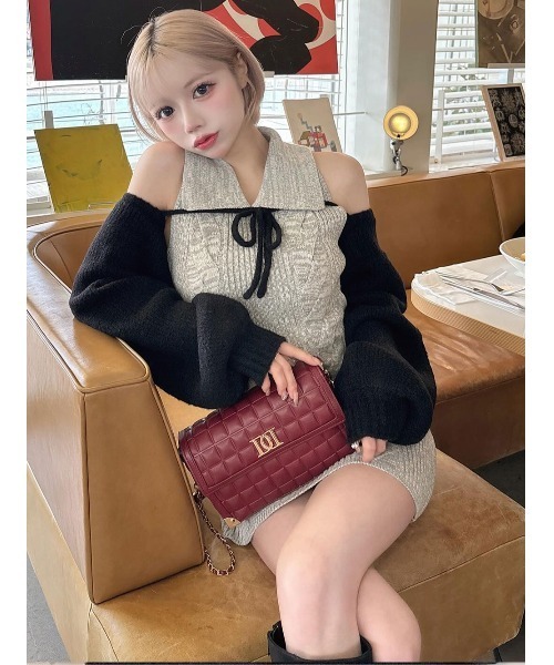 Darich（ダーリッチ） ワンピース ショートボレロニットミニワンピース