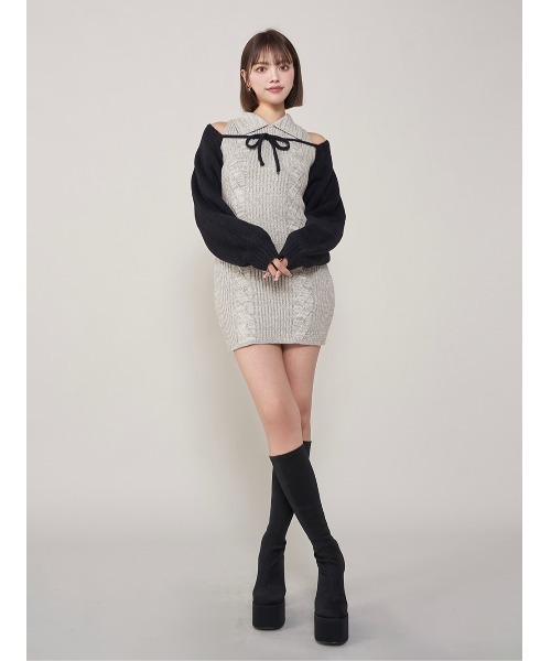 Darich（ダーリッチ） ワンピース ショートボレロニットミニワンピース