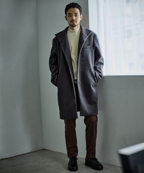 JUN STANDARD PICKS コート ジャケット ウールライクスタンドコート