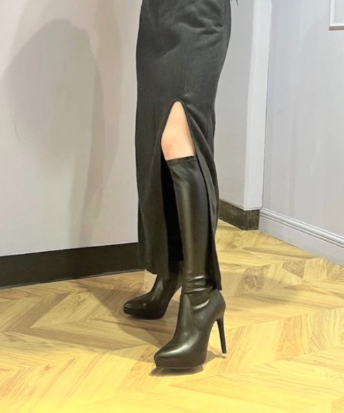 R＆E（アールアンドイー） ブーツ 【R＆E】ポインテッドトゥハイヒール