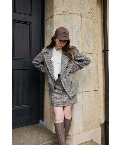 Her lip to ジャケット テーラードジャケット Hemingway Check Tweed