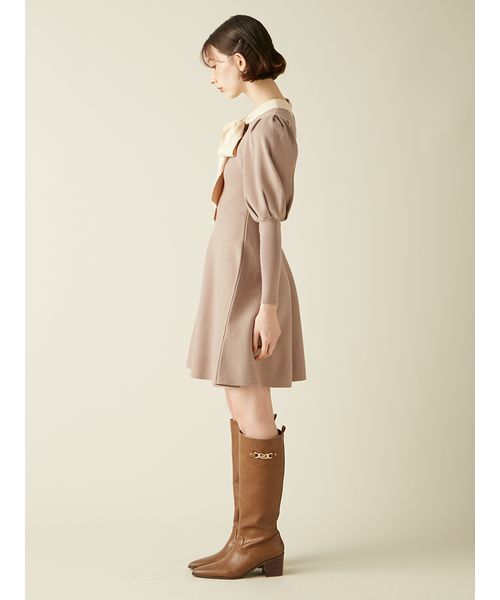 LILY BROWN（リリーブラウン） ワンピース ボウタイリボンニット