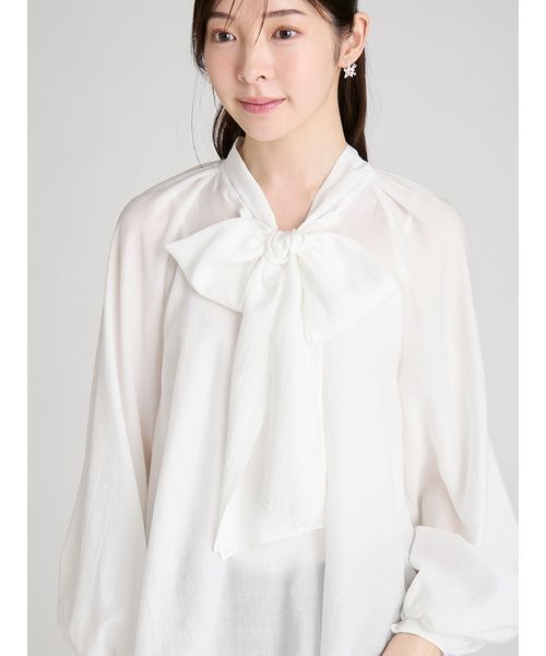 CELFORD（セルフォード） ブラウス シャツ ビッグリボンセミシアー
