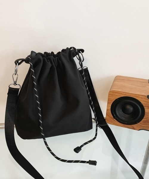 H.TOKYO ショルダーバッグ ナイロンミニショルダー巾着バッグ メンズ