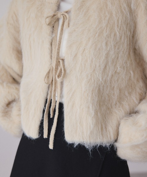 ADAM ET ROPE'（アダムエロペ） カーディガン アルパカフラッフィー