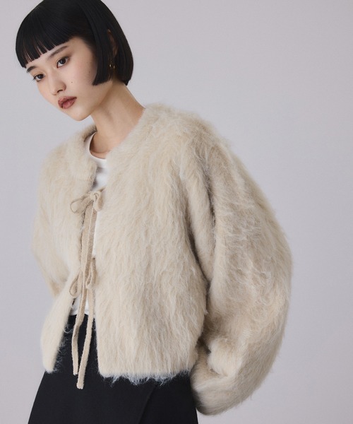 ADAM ET ROPE'（アダムエロペ） カーディガン アルパカフラッフィー