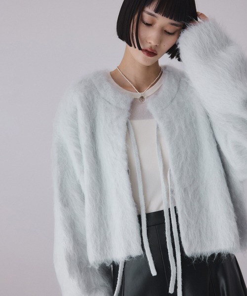 ADAM ET ROPE'（アダムエロペ） カーディガン アルパカフラッフィー