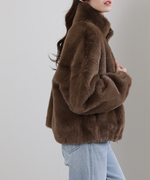 pumpkin port（パンプキンポート） ブルゾン アウター フェイクファー