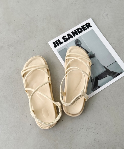 CLEA サンダル クロスストラップ厚底サンダル レディース : ZOZOTOWN