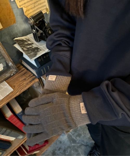 手袋 「M2SUQARED/エムツースクエア」ロゴニット手袋/グローブ/2トーン