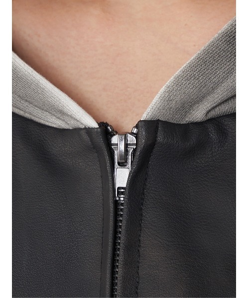 Darich（ダーリッチ） コート アウター スウェットフーディーレザー