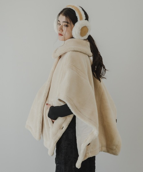 rectangle（レクタングル） ポンチョ テディベアポンチョコート