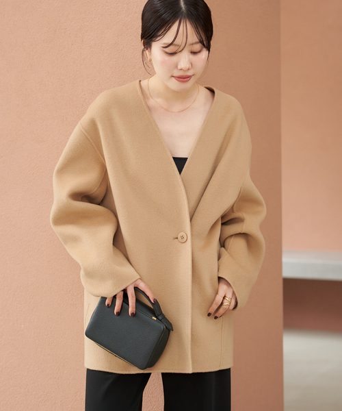 plage（プラージュ） ノーカラーコート コート HAMILTON Cardigan