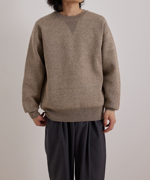 ADAM ET ROPE'（アダムエロペ） セーター ニット 杢スウェット クルー