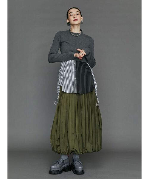 UN3D.（アンスリード） スカート ORIGAMI PLEATS BALLOON SK