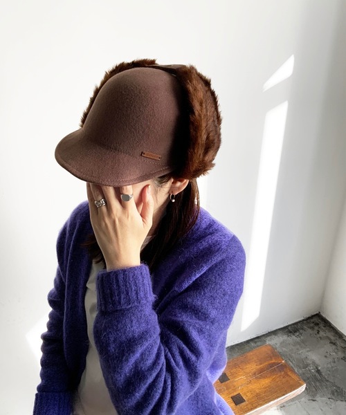 COMMON WARE（コモンウェアー） 帽子 キャスケット Aurelia ファー付き