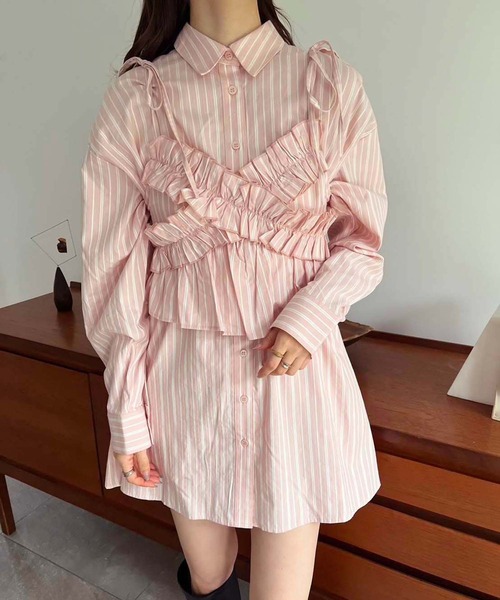 one after another NICE CLAUP シャツ ブラウス ビスチェセット/マルチ