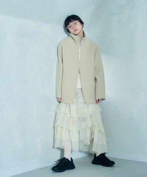 CODE A コート アウター wool volume short coat レディース