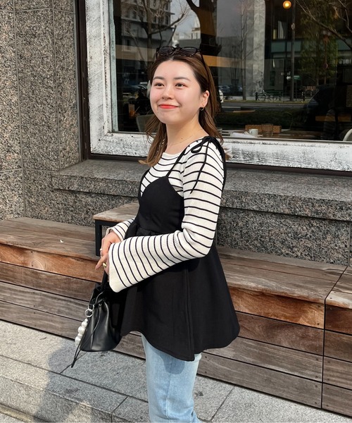 prose verse（プロズヴェール） キャミソール 「MOMO」肩リボンVネック