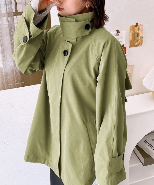 ニッセン（nissen） ポンチョ ポンチョ風ミドル丈コート レディース