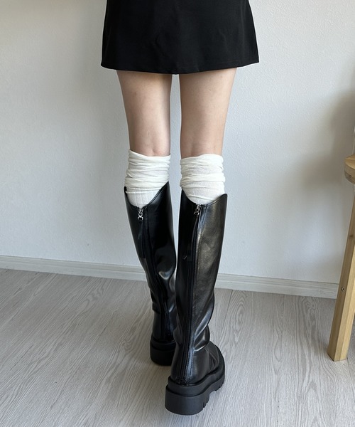 ブーツ ボリュームソールロングブーツ レディース : ZOZOTOWN Yahoo!店