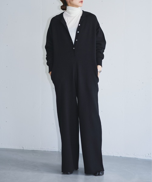 hwyl（ヒュイル） オールインワン ニットジャンプスーツ レディース