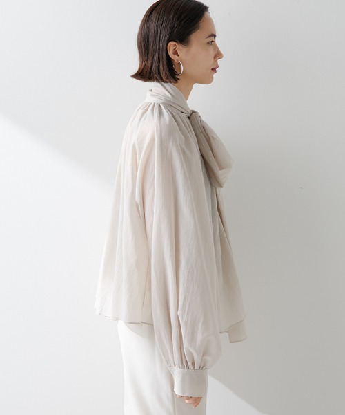 Whim Gazette（ウィム ガゼット） ブラウス シャツ ローンボウタイ