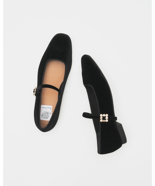 パンプス フラット ビジューストラップ メリージェーン : ZOZOTOWN