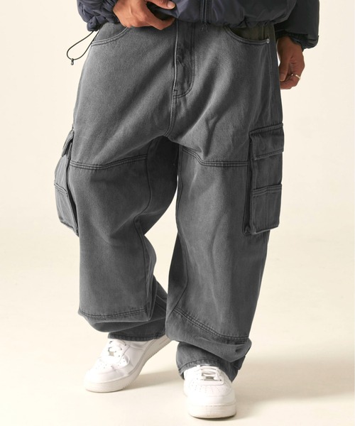 FUBU（フブ） カーゴパンツ ブランド ロゴ ポケット付き アメカジ