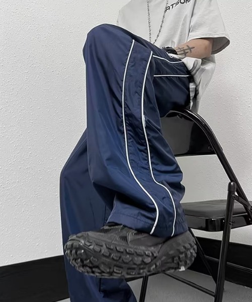 MGV（エムジーヴィー） パンツ サイドラインナイロンパンツ メンズ