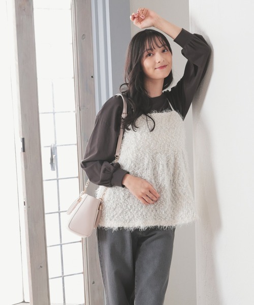 Honeys（ハニーズ） キャミソール フェザーキャミソール : ZOZOTOWN