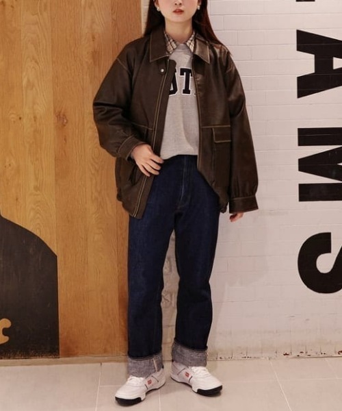 Ray BEAMS（レイ ビームス） ブルゾン アウター フェイクレザー