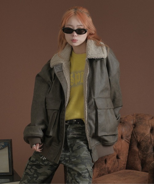 コート ジャケット 裏ボア合皮ブルゾン メンズ レディース : ZOZOTOWN