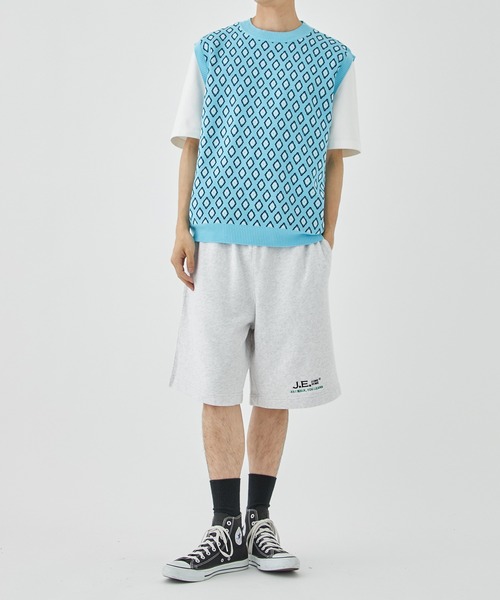 TTT MSW（ティー） ベスト ジレ 「TTTMSW/ティー」Diamond knit polo