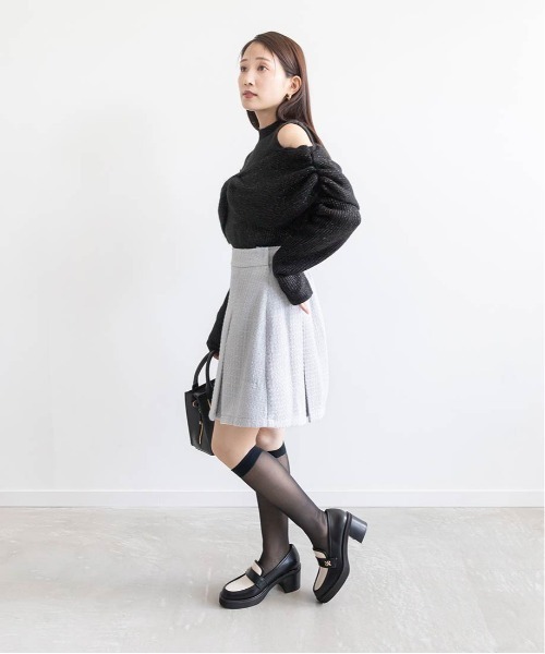 RANDA（ランダ） ローファー モノグラムパーツボリュームソール