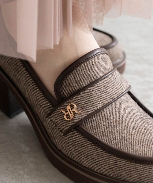 RANDA（ランダ） ローファー モノグラムパーツボリュームソール