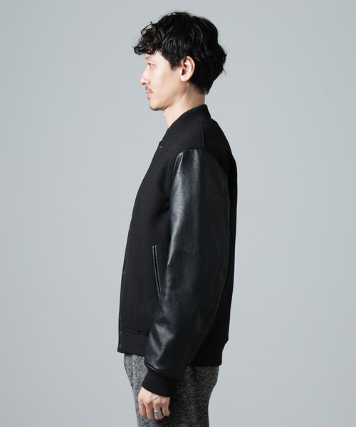 NANO universe（ナノ・ユニバース） スタジャン フェイクレザー中綿