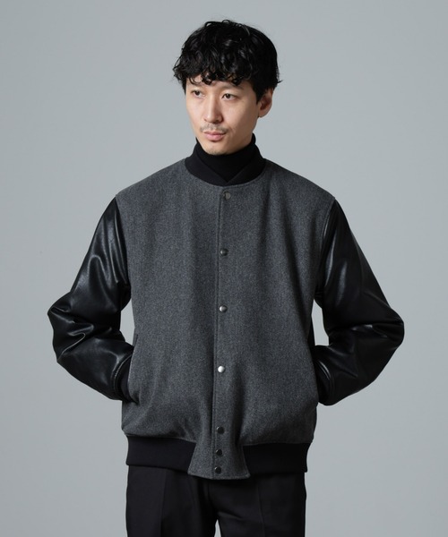 NANO universe（ナノ・ユニバース） スタジャン フェイクレザー中綿